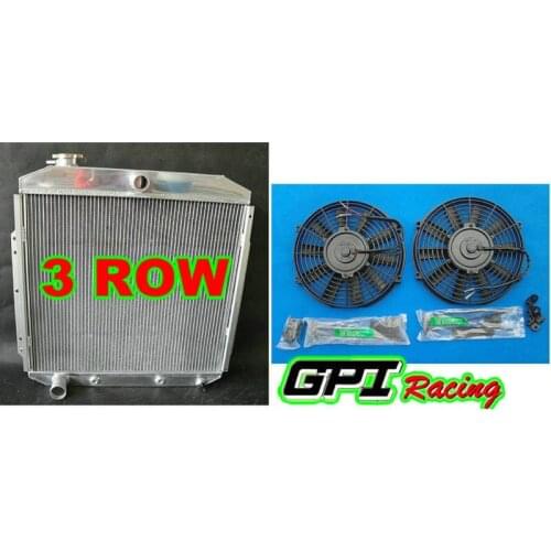 ALUMINUM RADIATOR +FAN FOR FORD PICKUP F350 F250 F100 FORD Engine 1953 1954 1955 53 54 55