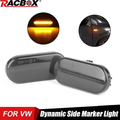 Car Led Dynamic Side Marker Turn Signal Light For Volkswagen Vento Sequential Blinker Light Amber Flowing Water 12V car styling