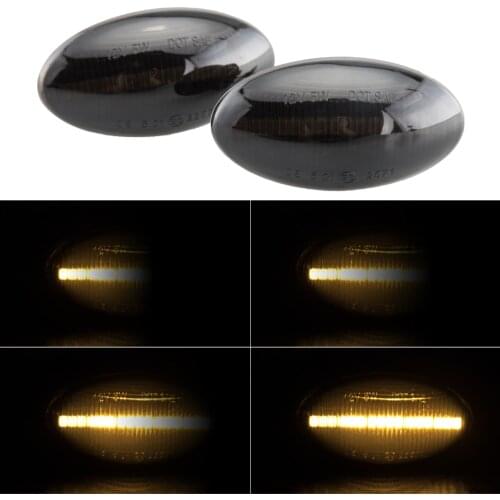 YEREASH Side Marker Turn Signal Lights Indicator Blinker Lamp Side Repeater Light LED For MI NI Coo per R50 R52 R53 2002-2008