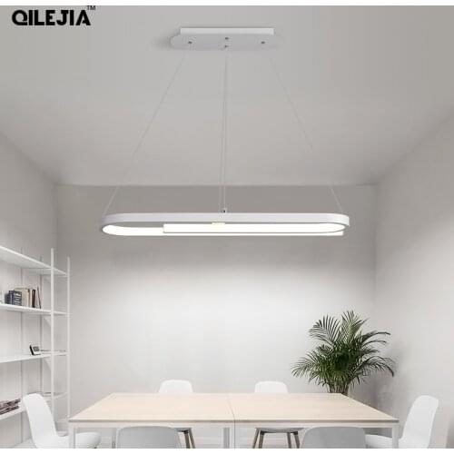 Black White Iron Aluminum Hanging Lamps Modern LED Pendant Lights For Living Dining Room Creative Lighting Luminaire AC 90-260V