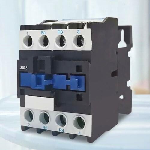 CJX2-1204 2504 3204 Four-Pole AC Contactor 40/32/25A Sliver 380V 4NO 220V din рейка Industrial Low Voltage Electric Smart Home