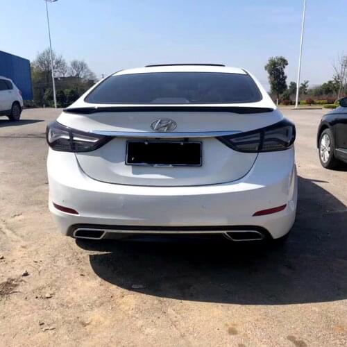 For Hyundai Elantra 2012 2013 2014 2015 Car Styling ABS Plastic Unpainted Primer Rear Trunk Boot Lip Wing Spoiler Auto Part