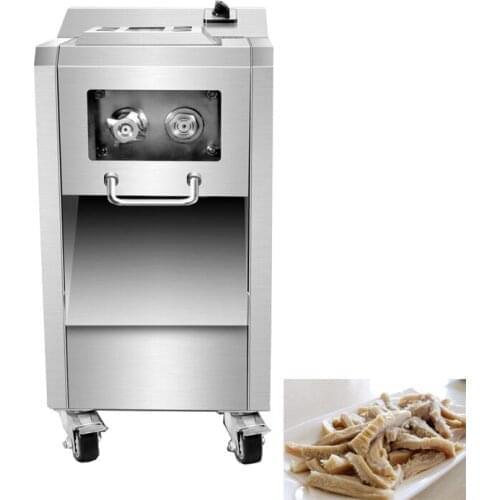 Commercial Meat Slicer Stainless Steel Fully Automatic 2200W Shred Slicer Dicing Machine Electric Vegetable Cutter Grinder