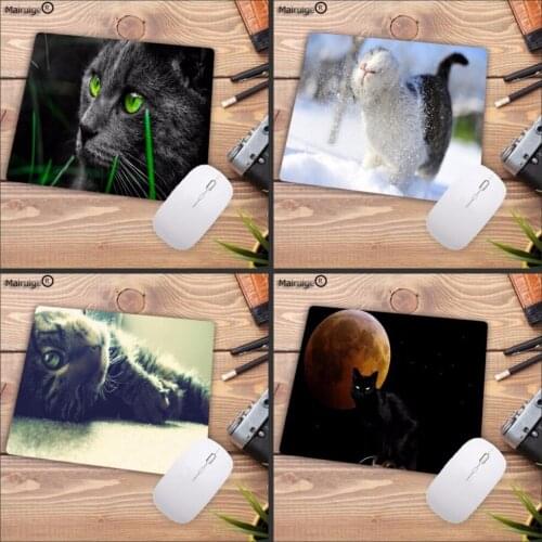 Mairuige Animal White wolf On the Snow Computer Gaming Mousemats Size for 18x22 20x25cm 25x29cm Speed Version Gaming Mousepads