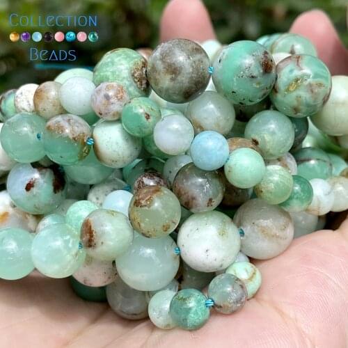 6 8 10mm Natural Stone Beads Australian Jades Round Loose Spacer Beads For Jewelry Making DIY Bracelets Accessories 15"