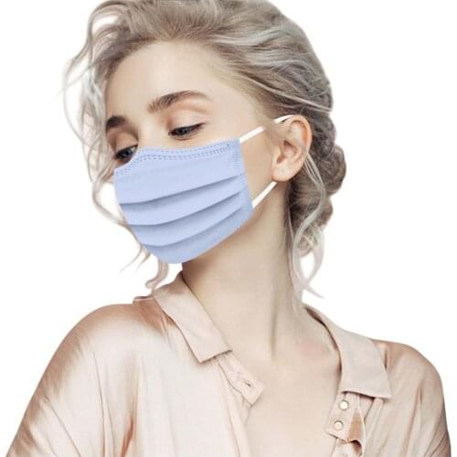 1PC Adults（q-max）≥ 0.3 Cool Feelings Mask Solid 3-Layer Disposable Face Mask Designer Fabric Masques Mascarillas Party Decor