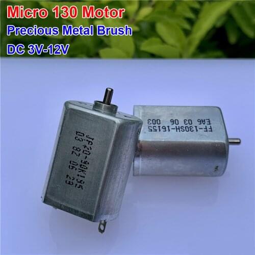 Micro Mini 130 DC Motor Silent Metal Brush 3V-12V 0.12A 3700-14800RPM Short Shaft DIY Small Motor Air Pump Accessories Toy Modle