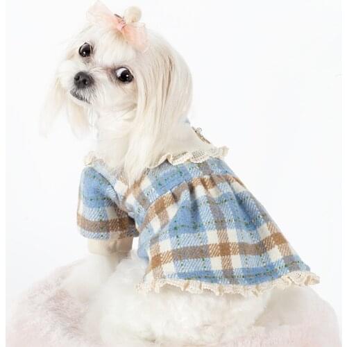 Cute Cat Dog Dress Princess Skirt Autumn Winter Dog Clothes Pet Outfit Chihuahua Yorkshire maltese Pomeranian Schnauzer Costume