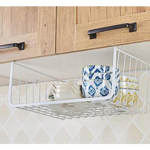 Storage Basket Multifunctional Stackable Metal Portable Hanging Rack for Kitchen