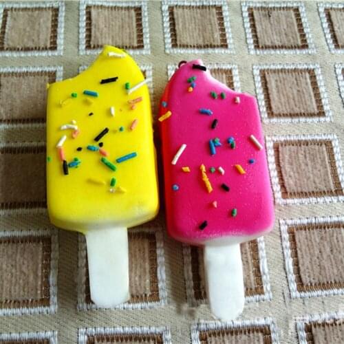 1PCS Squishy Bread Chocolate Sprinkles Popsicle Phone Straps Soft Scented Charms 4cm x 10cm