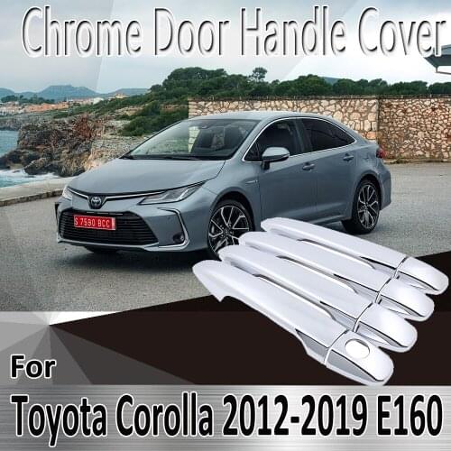 For Toyota Corolla E160 2012~2019 2013 2014 2015 2016 2017 Stickers Decoration Chrome Door Handle Cover Refit Car Accessories