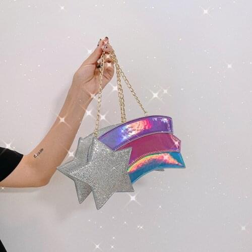 2021 New Womens Bags for Phone Fashion Patent Leather Chain Crossbody Bags Party Cartoon Printing Summer Shoulder Bag Ladies