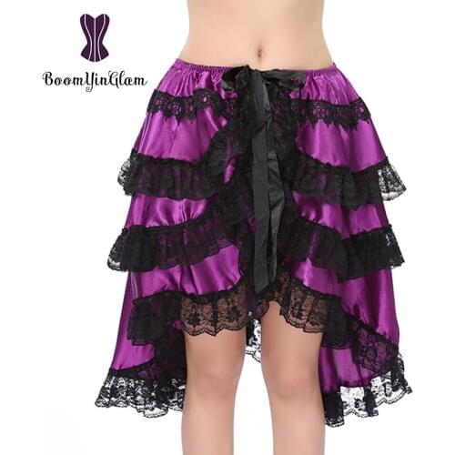 Wholesale women Intimate Half Slips Underwear Skirt Strap Slips Dress With Sheer Purple Sexy Lingerie Skirt 7006
