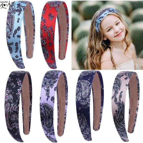 3cm Wide Hair Hoop Fashion Wide Headband Satin Coverd Headband Vintage Bezel for Girls