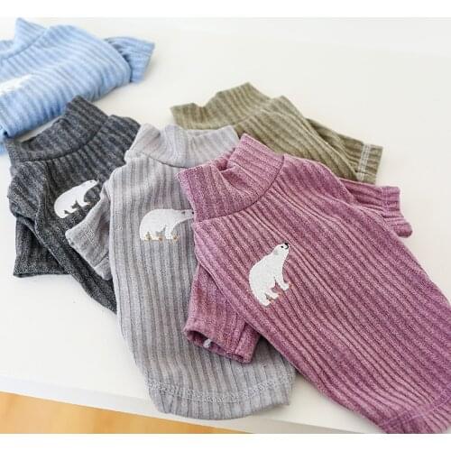 Pet Clothes for Dogs, Cats, Autumn and Winter, Comfortable for Home, Dog Clothes, White Bear Bottoming Shirt, Teddy Bear Costume