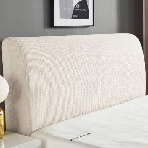 Solid Color Thicken Elastic Bed Head Covers Headboard Dust Cover Polar Fleece Back Protection Dust for Home Hotel Back Chair