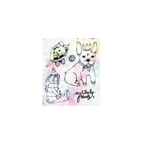 Lovely Dog Transparent Clear Silicone Stamp/Seal for DIY scrapbooking/photo album Decorative clear stamp A1335