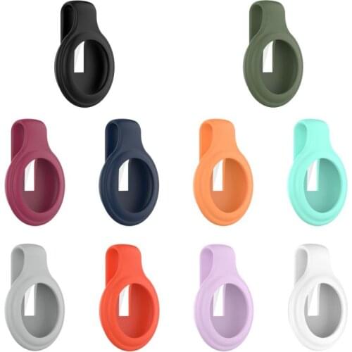 Silicone Protective Case For AirTag Key Finder Location Tracker Anti-Scratch Anti-Lost Protective Cover With Steel Clip