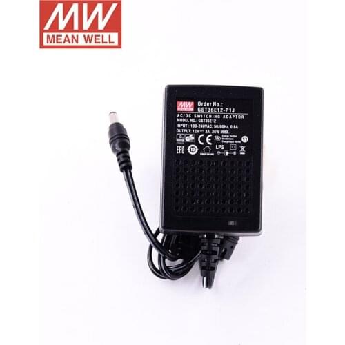 Meanwell GST36E12-P1J Industrial Wall-Mounted Adapter 12V 3A 36W Level VI MEAN WELL Adaptor Switching Power Supply 2.1*5.5