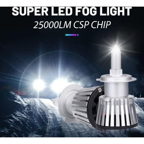 Carlitek H7 LED Headlight CSP LED Chip H11 H8 H9 Bulbs HB4 9006 Car Lamps For Lenses Headlight Bulbs Super Bright 6000K 25000LM