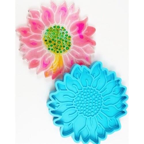 1 Set Rolling Tray Epoxy Resin Mold Jewelry Storage Holder Silicone Mould DIY Crafts Serving Board Plate Cup Mat Coaster T84A