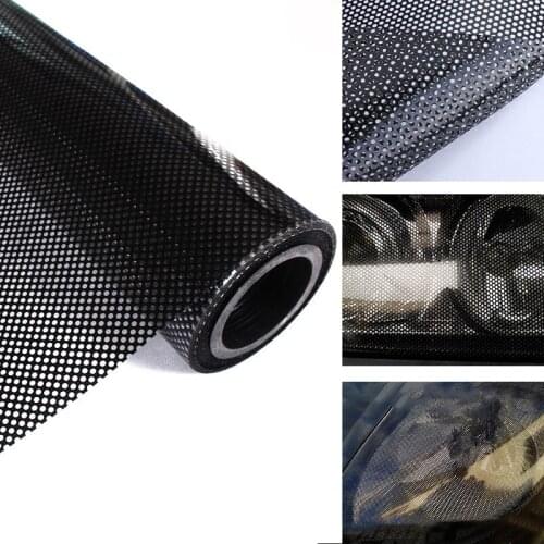 100*30cm Wrap Hollow Automobile Lamp Film Grid Side Shield Headlamp Taillight Film Honeycombs Pattern Car Wrap Honeycomb Sticker