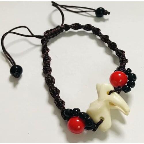 12 pcs Handmade Vintage Gothic Fashion Wolf Teeth Tribe Prey Amulet Bracelet