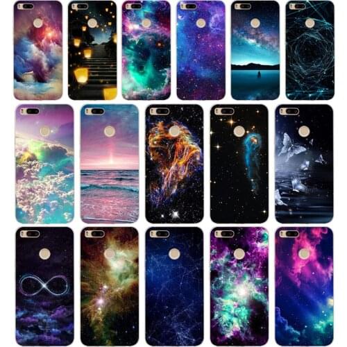 15AA Art Star Tree Sky Space gift Soft Silicone Tpu Cover phone Case for Xiaomi Redmi Mi A1 A2 8 lite