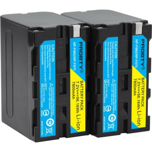 2pcs 7800mAh NP-F960 NP-F970 NP F960 NP F970 Camcorder battery For Sony NP-F550 NP-F770 NP-F750 NP F770 NPF960 NPF970 Wholesale