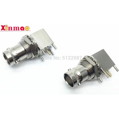 2PCS Vertical card point BNC kWe 90 degree base bent foot / head Q9 copper socket length 29mm 50R