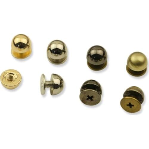 20Pcs 8mm DIY Strap Rivet Screw Mushroom Dome Bolt Round Head Screws Punk Metal Nails Fabric Button for Luggage Garment Bag Shoe