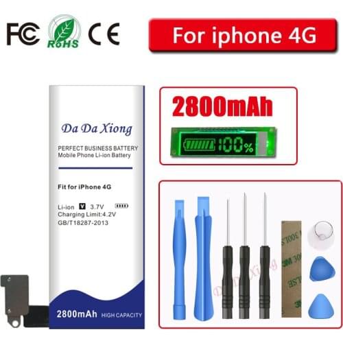 Da Da Xiong 2800mAh Battery For iPhone 4 for iphone 4g battery +Free Tools