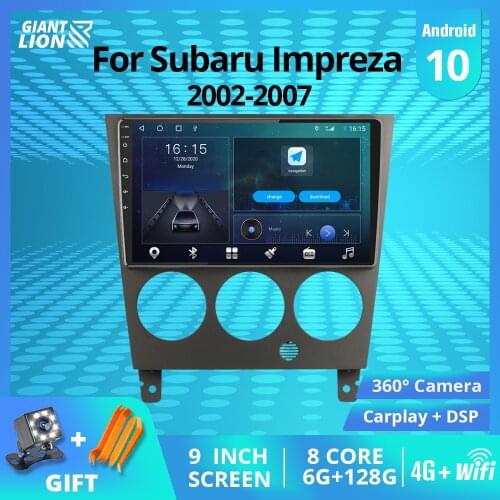 2DIN Android10 Car Radio For Subaru Impreza GD 2002-2007 Stereo Receiver GPS Navigation Auto Radio DSP Car Multimedia Player IGO