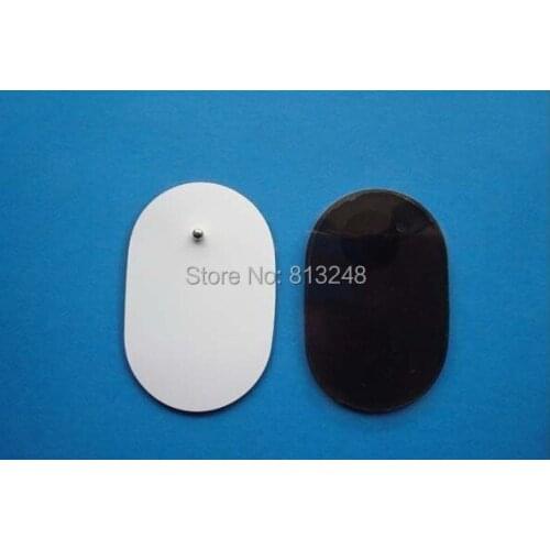 Freeshipping 100pcs/lot oval shape Electrode Adhesive Pads/pad for ems tens electronic slimming massager macine 4*6CM