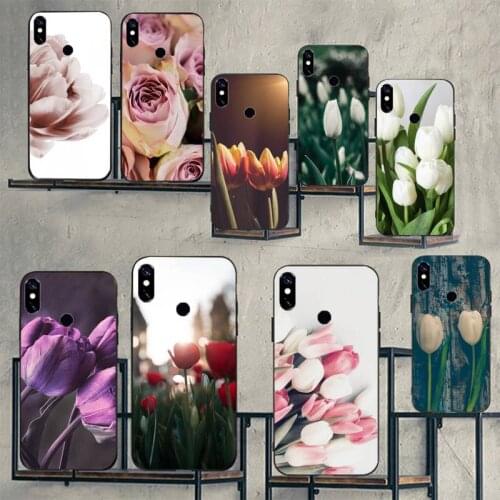 Tulips Flower Spring Phone Cases For Xiaomi Mi Redmi Note 7 8 9 pro 8T 9T 9S 9A 10 Lite pro