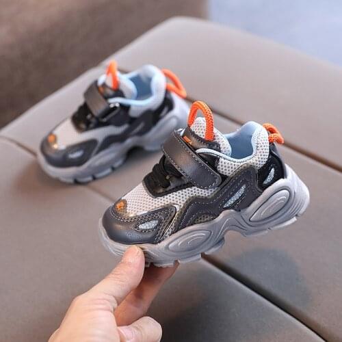 2021 Kids Sports Shoes Children Casual Shoes Mesh Toddler Air Cushion Damping Boys Sneakers Soft Bottom Girls Boys Running Shoes