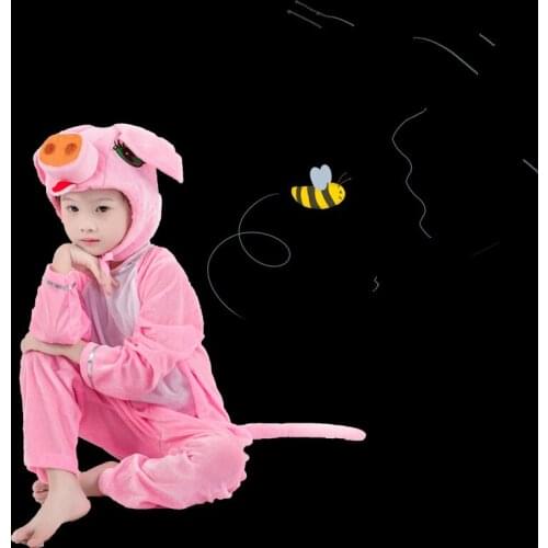 4 Colors Cute Pig Costume for Children Stage Performance Clothing Cartoon Animal Jumpsuit Clothing
