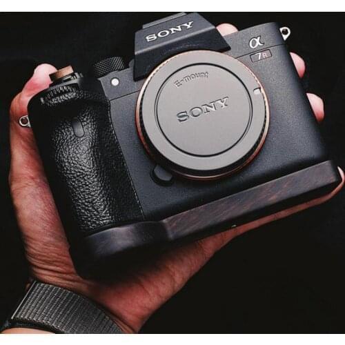 For Sony A7M4 A7R4 A9II A7R IV African Blackwood Wooden Wood Hand Grip Plate Bracket
