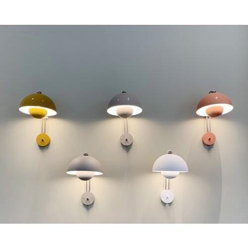 Italian Led Iron wall lamps Modern Living Room Bedroom wall light Black White Bedside Lighting Home Decor wall sconce Luminaria