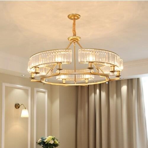 Creative Restaurant Crystal Chandelier Light Luxury Living Room Lamp Postmodern Crystal Lighting Simple Bedroom Diningroom Light