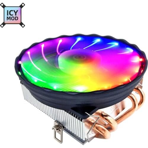 RGB CPU Cooler Fan 90*90mm 4 Heat Sink Copper Pipe For AMD/Intel Universal Platform Colorful CPU Radiator MOD Symphony 3PIN/4PIN
