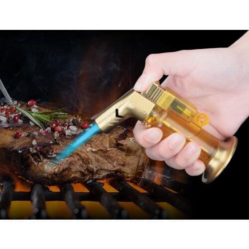 Small Spray Gun Windproof Straight Into Inflatable Lighter Cigar High Temperature Welding Torch Smoking Accessories for Weed