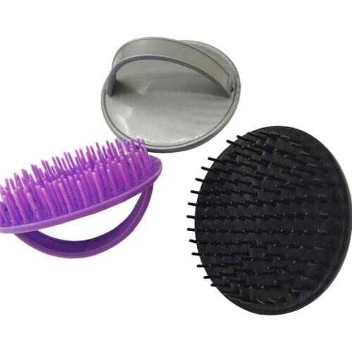 Spa Massage Hair Brush Multifunction Hair Scalp Massager Soft Silicone Shampoo Brush Mini Head Meridian Massage Brush Tool