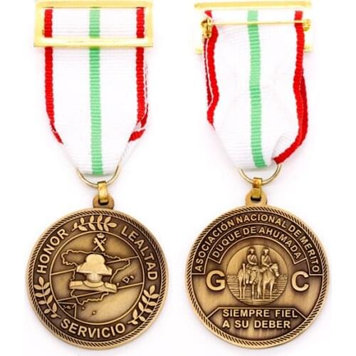 Manufacturers custom antique bronze medal hot sale double-sided logo medal