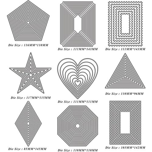 Multi-layer Border 2021 New Metal Cutting Dies Stencils for DIY Scrapbooking Photo Album Decorative Embossing DIY Paper Cards