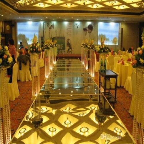 New Mirror Wedding Aisle Runners Party Celebrations Awards Event Party Decoration Custom White Dance Floor Elegant Carpet Rug