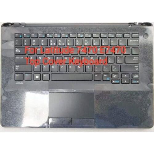 NEW Laptop Palmrest For Dell Latitude 7470 E7470 C shell Keyboard cover black US layout DP/N:082YMC 0Y4J6R