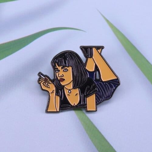 Mia Wallace Pulp Fiction Movie Pendant Lapel Hat Pin