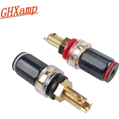 GHXAMP Audio Amplifier Terminal Banana Plug Base Copper Speakers Binding Post M8 Screw For Audio Accessories Diy 1Pair