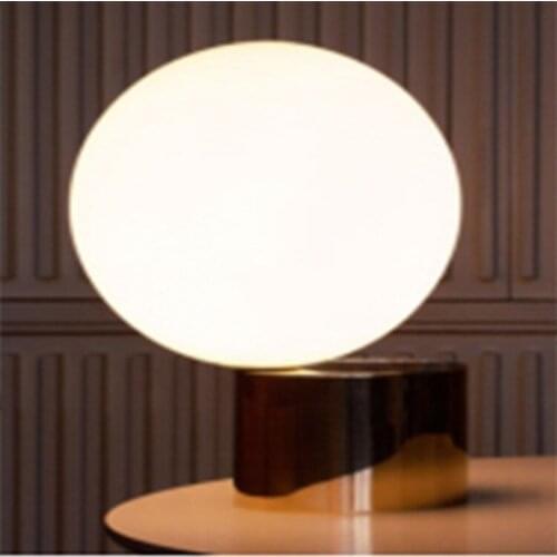 Modern Led Glass Ball Table Lamp Night Lighting Living Room Bed Head Simple Post Nordic Metal Glass Ball Table Lamp lustre